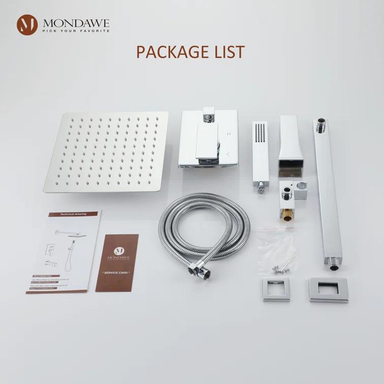 Calder Complete Shower System with Rough in-Valve