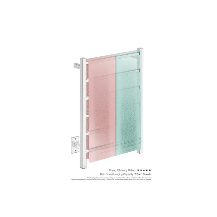 Bathroom Butler CUB06121-PTS-POLS Cubic 4 Wall Towel Rack
