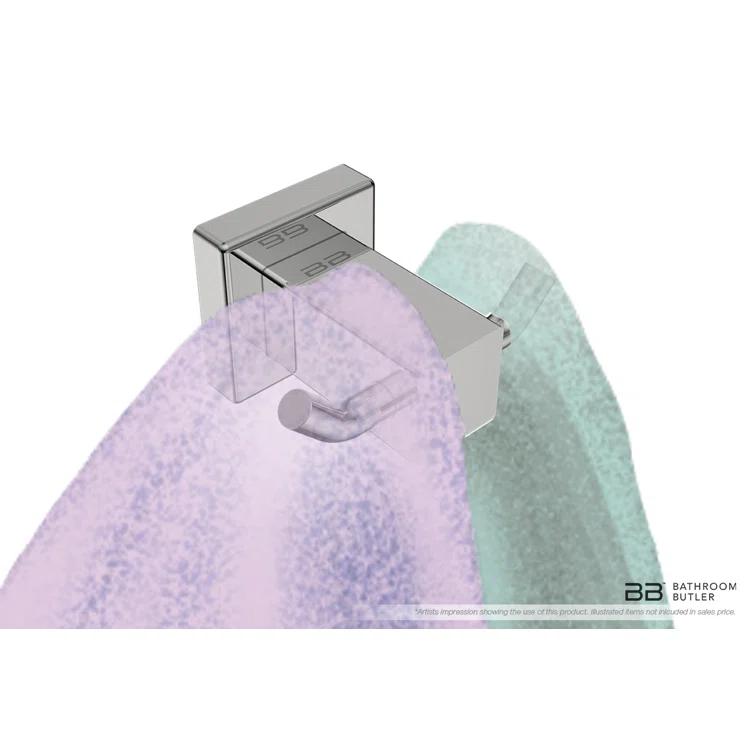 Bathroom Butler 8511POLS 8500 Series Double Wall Mounted Robe Hook