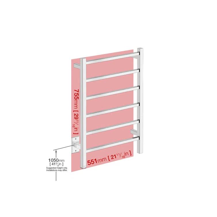 Bathroom Butler CUB06121-PTS-POLS Cubic 4 Wall Towel Rack