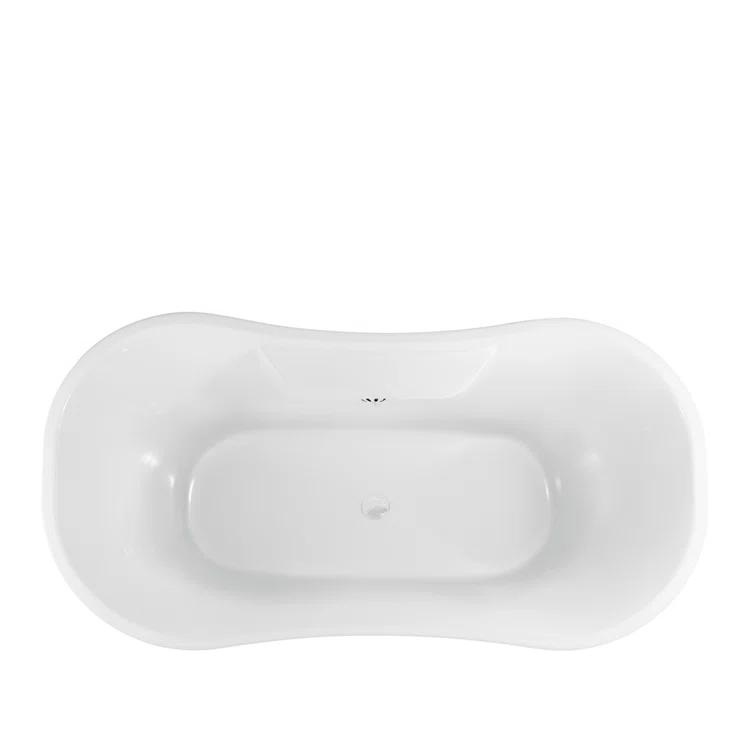 60'' x 32'' Freestanding Soaking Acrylic Bathtub