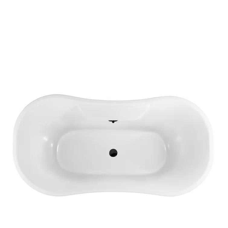 60'' x 32'' Freestanding Soaking Acrylic Bathtub