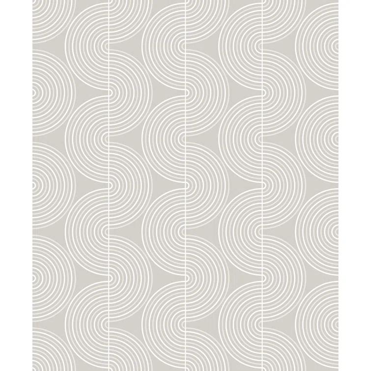 NextWall Alloy Grey Zen Geo Peel and Stick Wallpaper