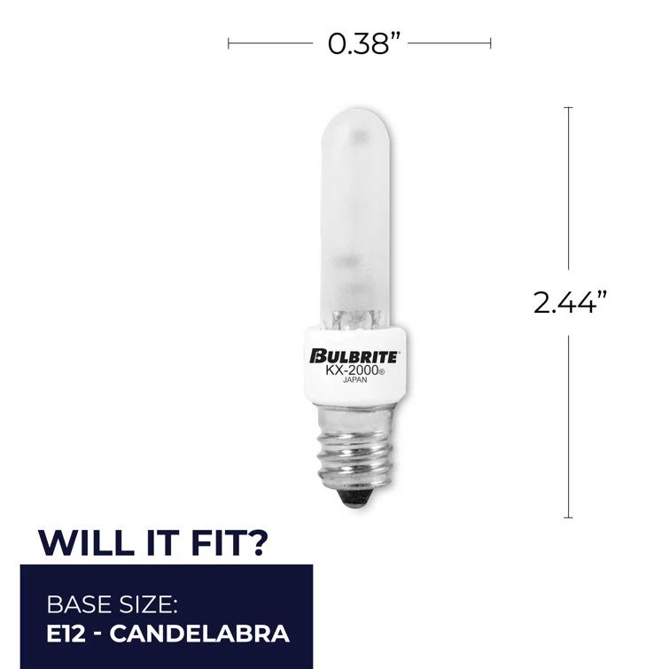 40W T3 E12 Dimmable Xenon/Krypton Stick Light Bulb