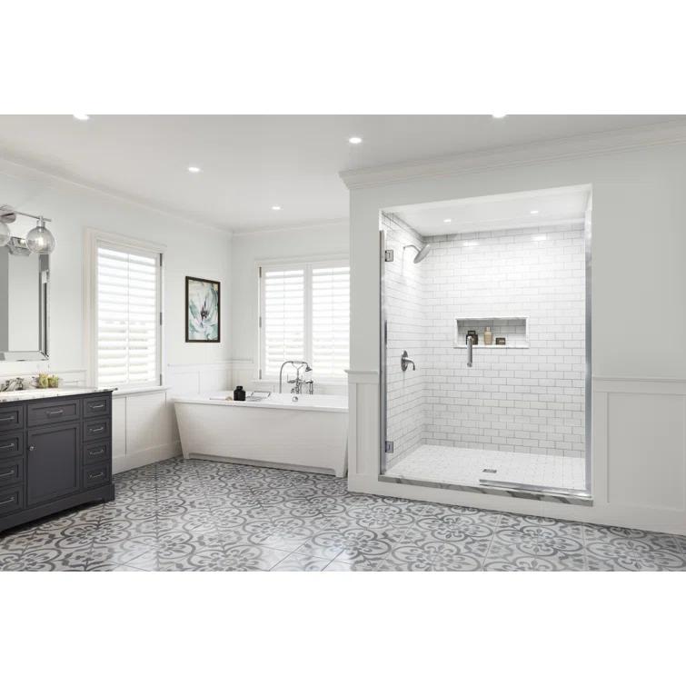 Coppia 46.06" W x 76" H Frameless Shower Door