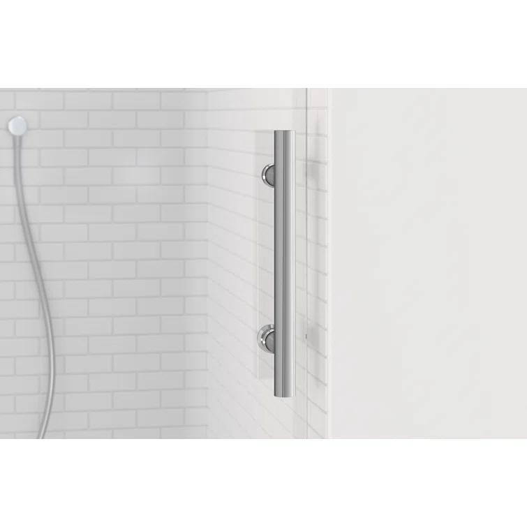 Vinesse 57" W x 76" H Single Sliding Frameless Shower Door