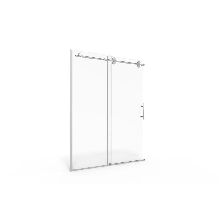Vinesse 57" W x 76" H Single Sliding Frameless Shower Door