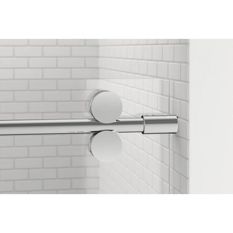 Vinesse 57" W x 76" H Single Sliding Frameless Shower Door