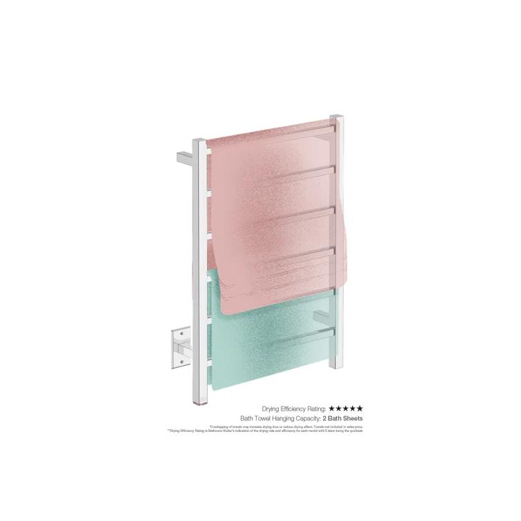 Bathroom Butler CUB06121-PTS-POLS Cubic 4 Wall Towel Rack