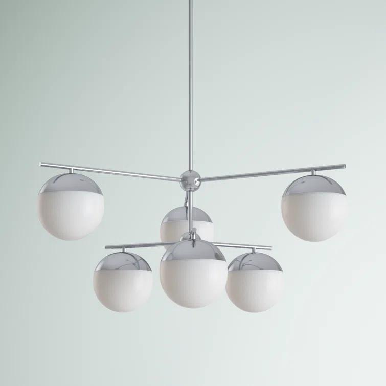 Yearby 6 - Light Dimmable Tiered Chandelier