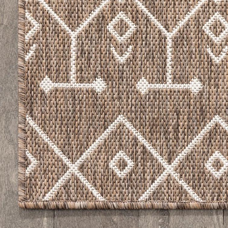 Marshanna Nord Trellis Brown/Taupe Indoor/Outdoor Flat-Weave Area Rug