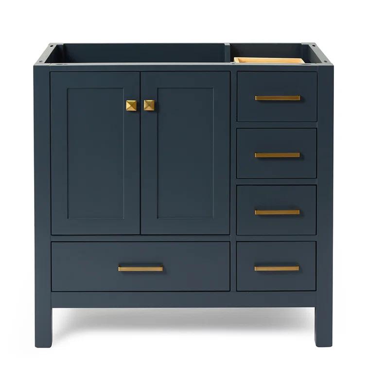 Ariel A037s-R-Bc Cambridge 36" Single Free Standing Wood Vanity Cabinet Only - Blue