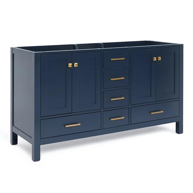 Ariel A061d-Bc Cambridge 60" Double Free Standing Vanity Cabinet Only - Blue