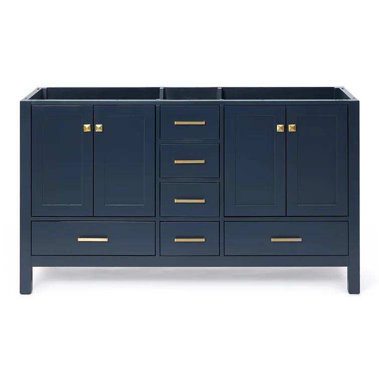 Ariel A061d-Bc Cambridge 60" Double Free Standing Vanity Cabinet Only - Blue