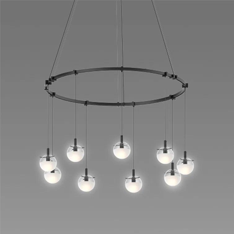 Suspenders 9 - Light Satin Black Cluster Pendant