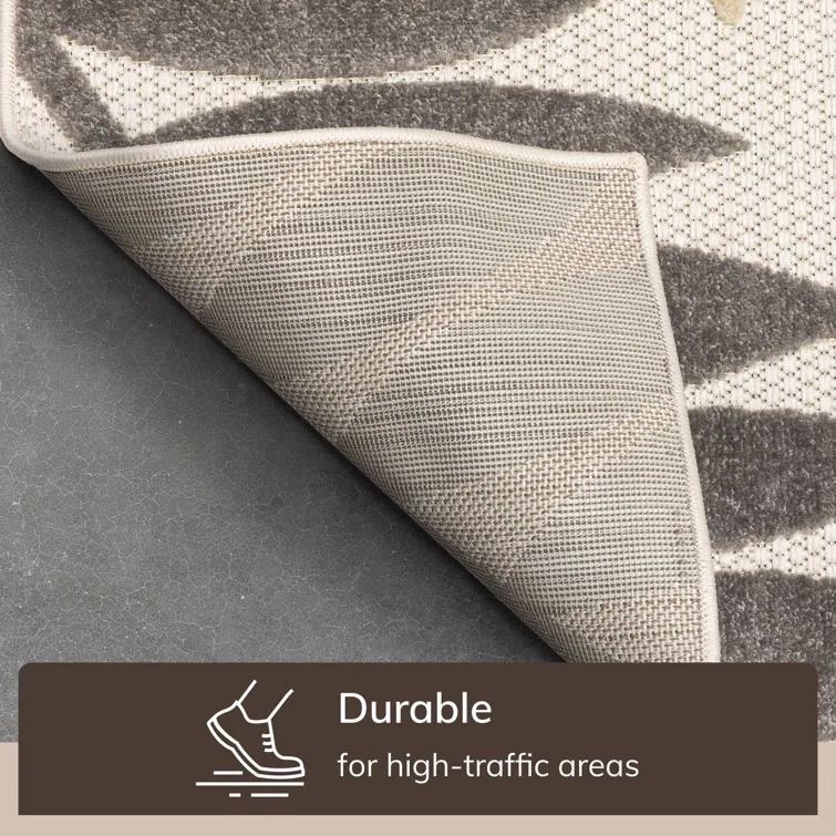 Dorado Mariah Modern Indoor / Outdoor Floral Ivory Hi-Lo Area Rug