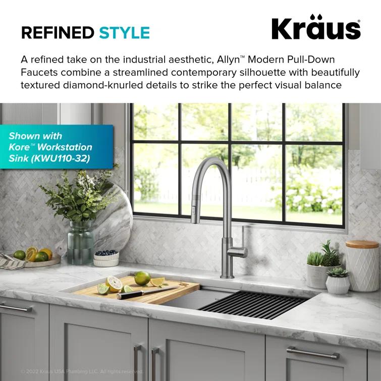 Kraus Oletto Single Handle High-arc Kitchen Faucet