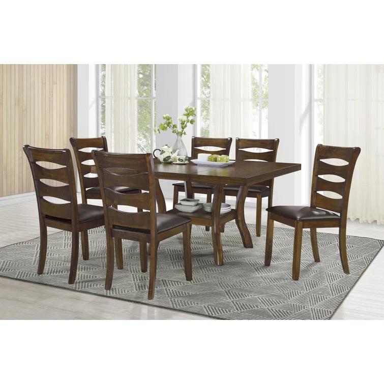 Red Barrel Studio® Transitional Dining Table with Lower Display Shelf and Extension Leaf for Dining Room & Reviews | Wayfair