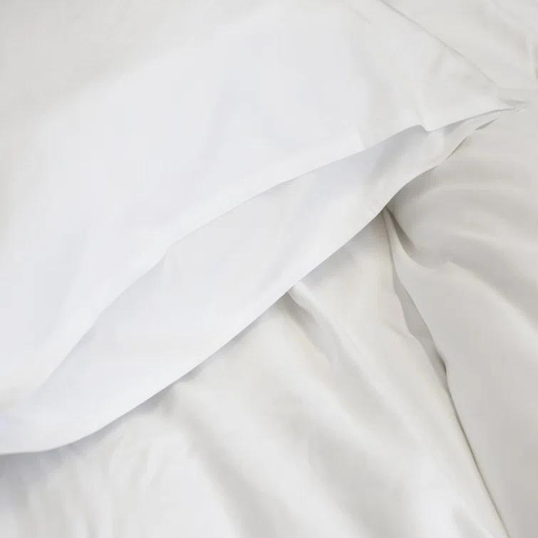 King White Belgian Linen Duvet Cover Set