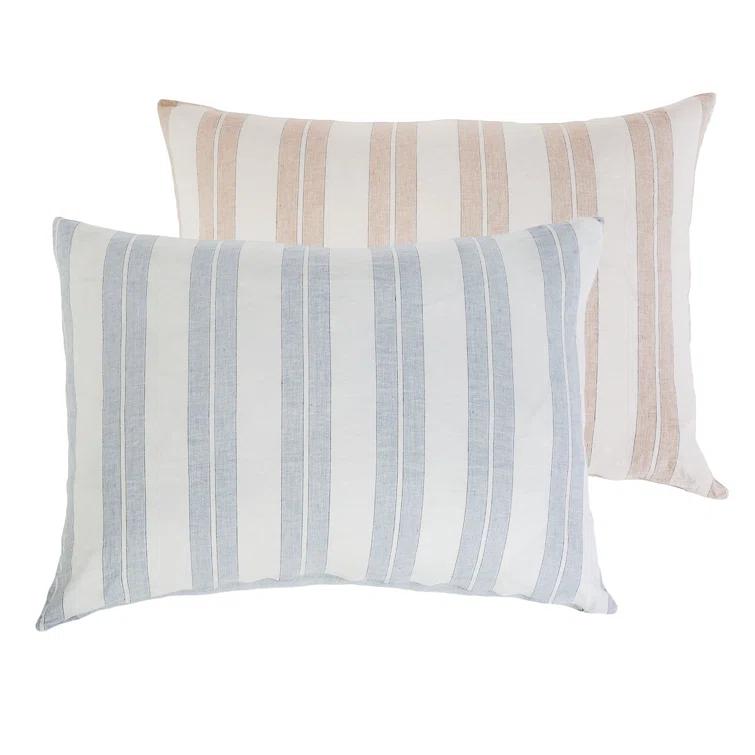 Carter Feather Linen Reversible Throw Pillow