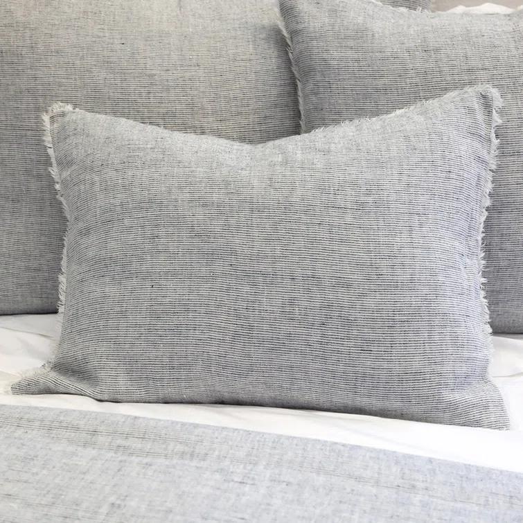 Logan Linen Duvet by Pom Pom at Home - Navy / King