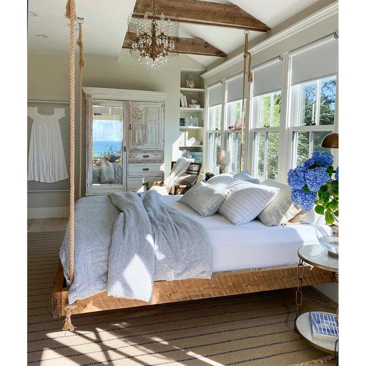 Logan Linen Duvet by Pom Pom at Home - Navy / King