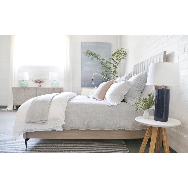 Logan Linen Duvet by Pom Pom at Home - Navy / King