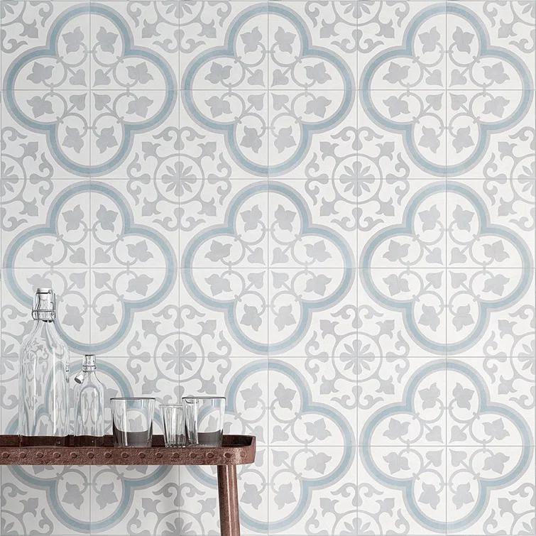 Plumeria 9" x 9" Porcelain Field Tile (10.65 sq. ft./ Case)