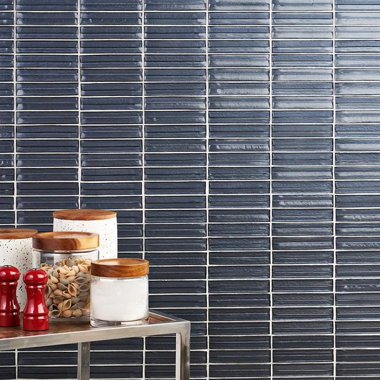 Tara Stacked 11.61" x 11.73" Molten Glass Mosaic Wall Tile (0.95 Sq. Ft. / Sheet)