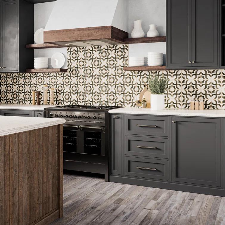 Casablanca 5" x 5" Ceramic Patterned Floor Use Tile
