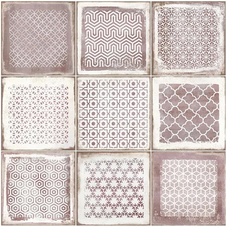 Bond Tile 8" x 8" Encaustic Patterned Look Wall & Floor Tile