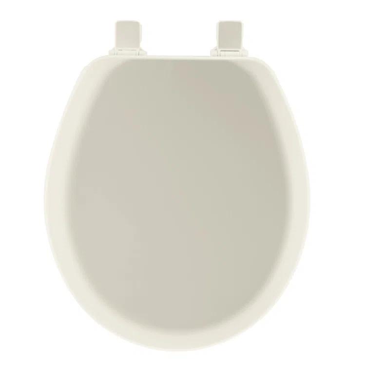 Cameron 41EC Wood Toilet Seat, Never Loosens and Easily Removes for Cleaning, ROUND