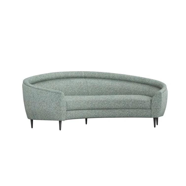 Capri Ash Wood Frame Sofa in Pool and Dark Grey