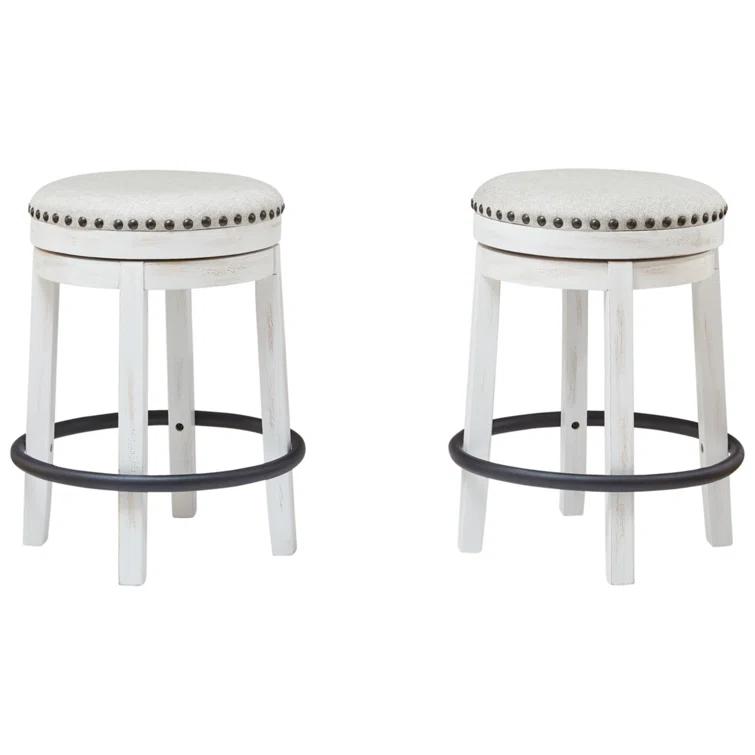 Daiah Swivel Upholstered Counter Stool