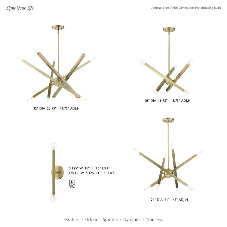 Mercury Row® Lydia 8 - Light Dimmable Modern Linear Chandelier