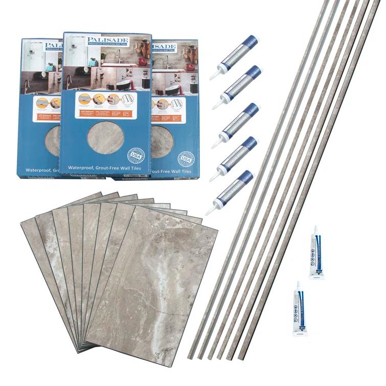 Palisade 25.6 in. x 14.8 in. Tile Shower and Tub Surround Kit
