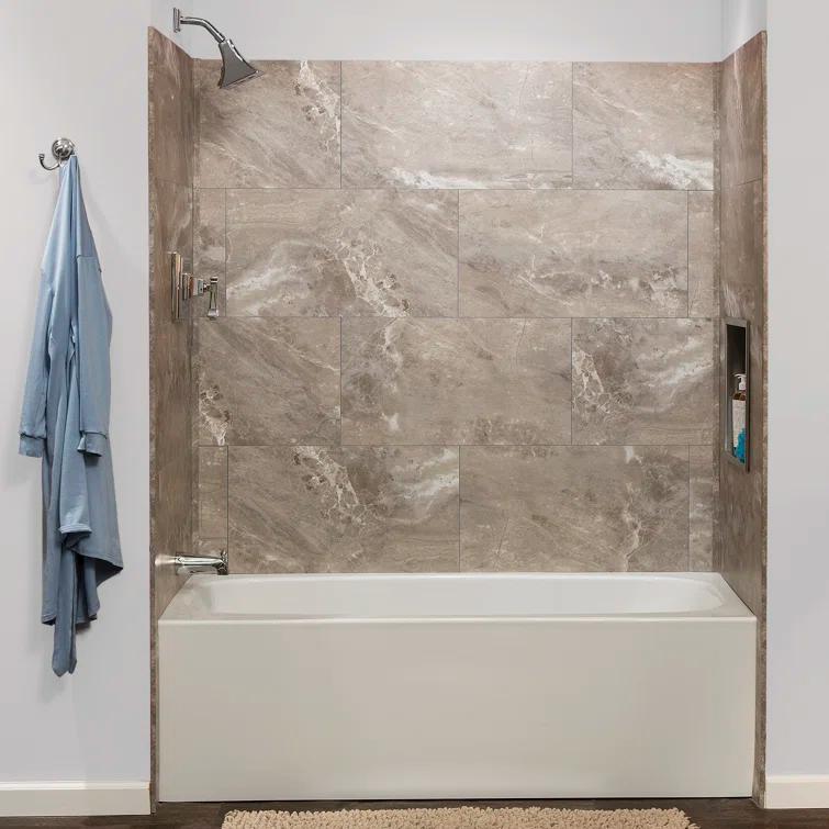 Palisade 25.6 in. x 14.8 in. Tile Shower and Tub Surround Kit