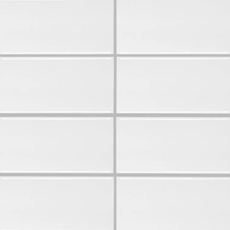 Tic Tac Tiles 12" x 12" PVC Peel and Stick Subway Tile