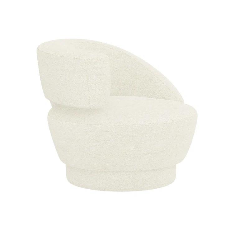 Azure Foam Swivel Wood Accent Chair