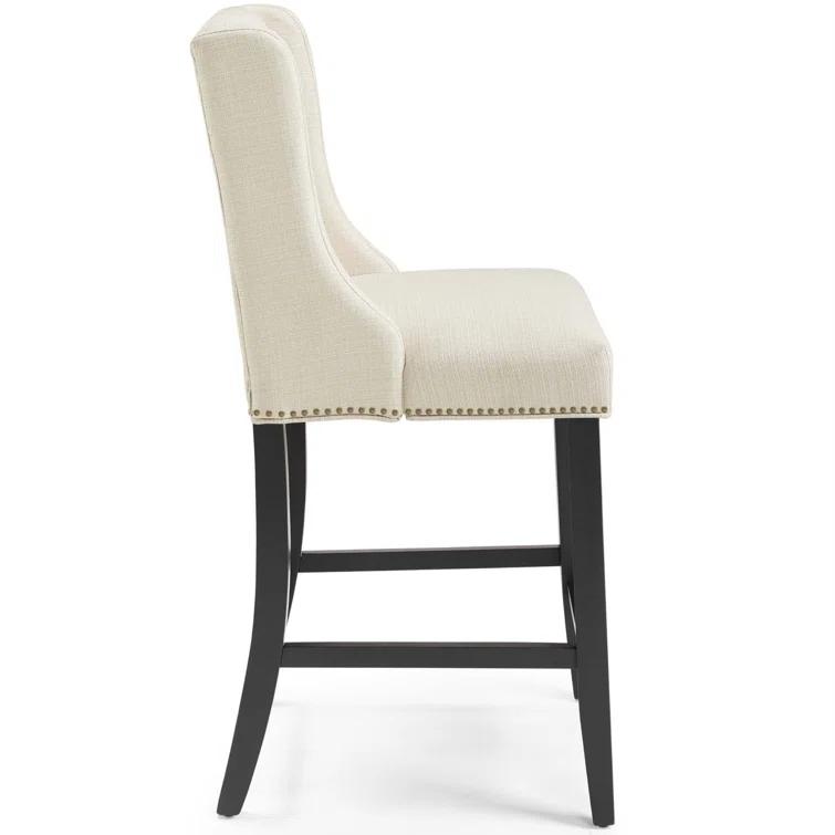 Modway Baron Upholstered Fabric Bar Stool