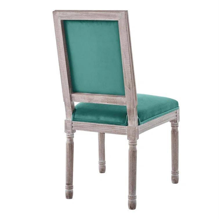 Modway Court French Vintage Upholstered Fabric Dining Side Chair