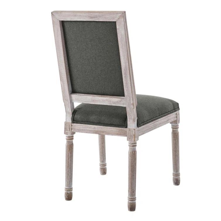 Modway Court French Vintage Upholstered Fabric Dining Side Chair