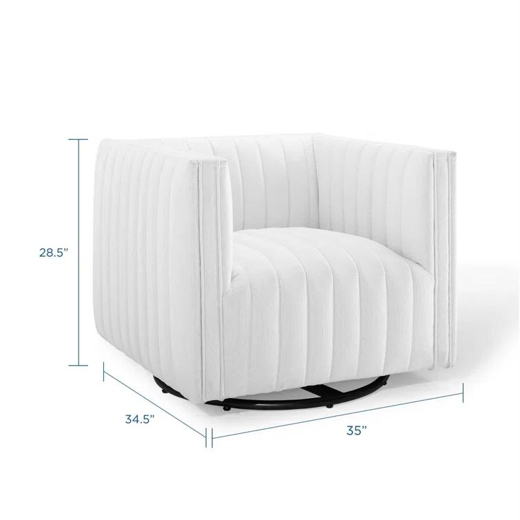 Modway Conjure Channel Tufted Performance Velvet Swivel Armchair