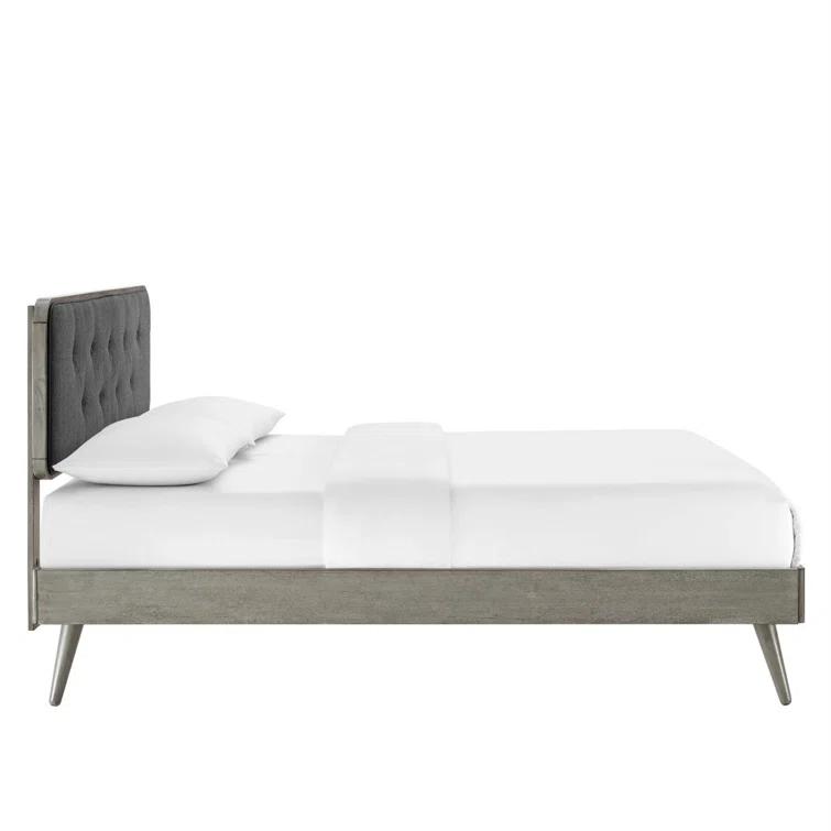 Bridgette Wood Platform Bed with Splayed Legs