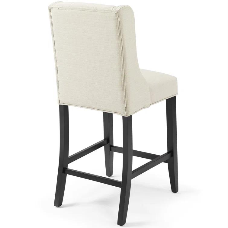Modway Baronet Tufted Button Upholstered Fabric/Faux Leather Stool