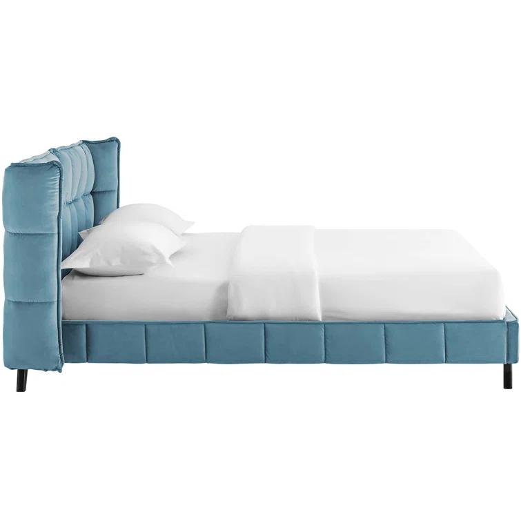 Modway Makenna Queen Upholstered Velvet Platform Bed