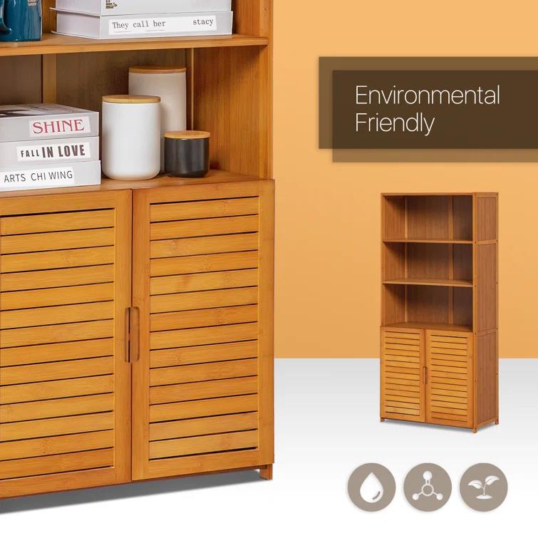 MoNiBloom 5 Tiers Modern Standard Bookcase, Free Standing Display Bookshelf for Home
