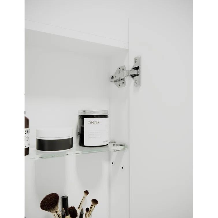 Glass Warehouse Three Door MDF Square Shape Medicine Cabinet