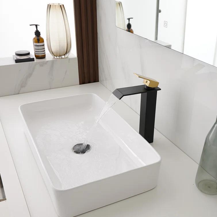 VIBRANTBATH 6009H-GBK Vessel Sink Faucet Single-handle Bathroom Faucet with Drain Assembly