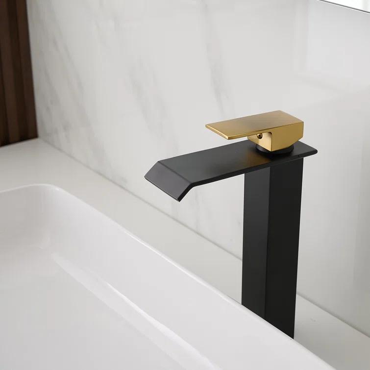 VIBRANTBATH 6009H-GBK Vessel Sink Faucet Single-handle Bathroom Faucet with Drain Assembly